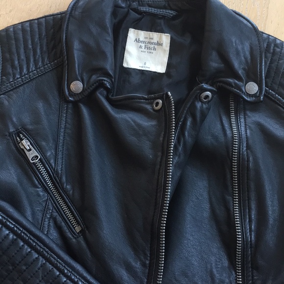 A&F womens faux leather jacket US Small - Picture 5 of 5